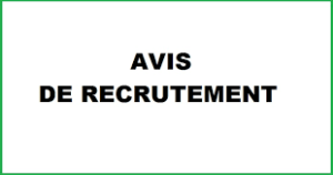 Avis de recrutement