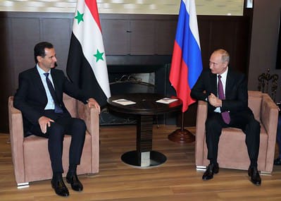 Poutine reçoit Assad à Moscou